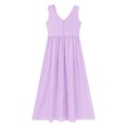 thumbnail image 6 of YONGHS Kids Elegant 3D Swirling Applique Ruched Chiffon Dress Flower Girls Wedding Formal Gowns Lavender 10, 6 of 7