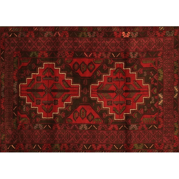 Ahgly Company Indoor Rectangle Persian Orange Traditional Area Rugs, 8' x 12'