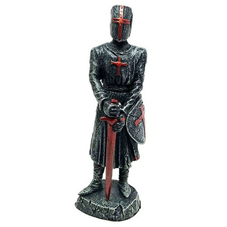 Papo Figurine Knights - MEDIEVAL KNIGHT CRUSADER ELITE TEMPLAR SWORDSMAN STATUE FIGURINE SUIT OF ARMOR