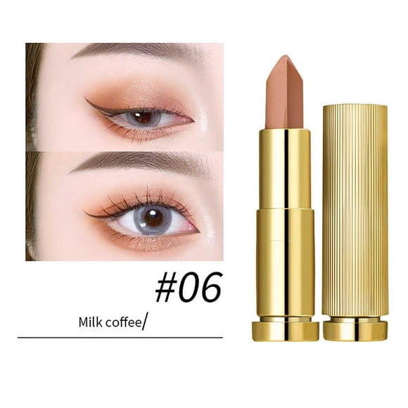 Barra de sombra de ojos resistente al agua de dos colores para principiantes, lápiz de maquillaje de ojos degradado de larga duración, color de ojos de doble tono fácil de aplicar, herramienta