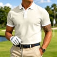 thumbnail image 2 of Hearthz S-5XL Mens Golf Polo Soft Breathable Contrast Collar Shirts for Men Short Sleeve Regular Fit Big and Tall Golf Polos for Men Khaki 5XL, 2 of 8