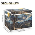 thumbnail image 5 of Yayeee Collapsible Cube Storage Bin with Lid Fabric Closet Decorative Basket with Handles, Swirling Starry Sky, 5 of 7