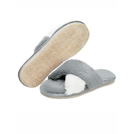 Fannyc Fannyc Women S Slippers Comfort Soft Thong Slippers Indoor Spa Slide Shoes Fuzzy Warm Plush Cozy House Slippers Soft Plush Fur Cross Band Slip On House Shoes Idoor Outdoor Winter Walmart Com