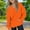 Orange, variant on Girls Green V-Neck Pullover Sweatshirt, 95% Polyester 5% Spandex Soft Stretch, Relaxed Fit with Kangaroo Pocket, Sensitive Skin Friendly for Girls 4-12 Years,Size 5 T