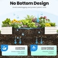 thumbnail image 3 of Quictent Galvanized Raised Garden Bed Kit, 8x4x1ft Oval Large Metal Planting Box, Double Strengthened by Vertical Bar and Crossbar with Liner, Beige, 3 of 10