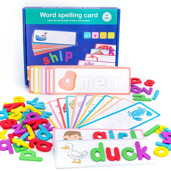 Alphabets Flash Cards Set Developmental Letter Spelling Game Word Spell Game