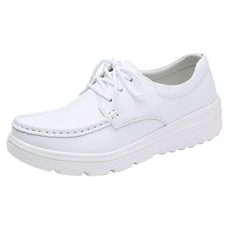 Oyedens Women s Wedge Oxford Shoes Casual Nursing Loafers Office Work Dress Oxfords Walking Shoes for Women