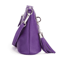 thumbnail image 5 of Jiibva Women Lady Leather Zipper Crossbody Handbags Shoulder Bag Female Tassel Bags Satchel with Adjustable Strap, 5 of 7