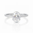 thumbnail image 4 of Jewelerix Classic Engagement Ring 10K Yellow Gold Vermeil Oval Cut Ring Solitaire Moissanite Ring, Anniversary Gift for Women, 4 of 5