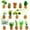 14Pcs, variant on Plant Fridge Magnet, 14PCS Plastic Cute Refrigerator Magnet, Miniature Succulent Home Decor for Adults Kids