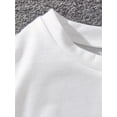 thumbnail image 3 of Cute Girls' Casual Comfortable Short Sleeve T-Shirt with Colorful Pencil Print, Crew Neck, Medium Stretch Fabric, Spring/Summer Style for Youngster, 3 of 6