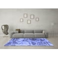 thumbnail image 3 of Ahgly Company Machine Washable Indoor Rectangle Abstract Blue Modern Area Rugs, 3' x 5', 3 of 4
