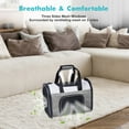 thumbnail image 4 of JESPET & GOOPAWS: Sport Airline Pet Carrier - Smoke Grey - 16", Dogs Cats Up To 10lbs, Soft-Sided Collapsible Kennel, Airline Approved, Travel Handbag, 4 of 9