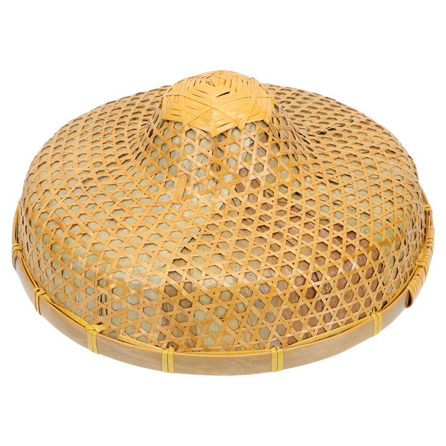 Sombrero de bambú tejido, antilluvia, bloqueador solar, para uso en exteriores.