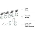 thumbnail image 6 of Shower Curtain Hooks Diamond Shape Shower Rings, Acrylic Decorative Rhinestones Bling Bathroom Bath Decor Set of 12 Rings, 6 of 6