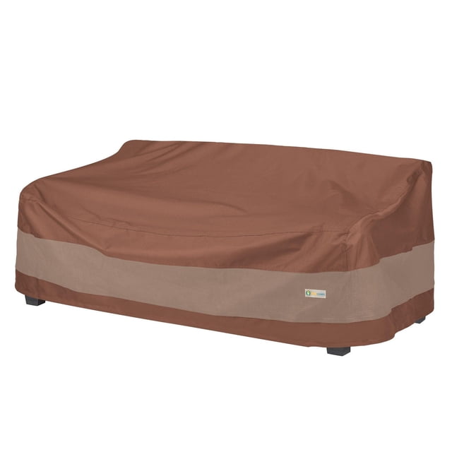 Duck Covers USO934035 93 in. Duck Covers Ultimate Patio Sofa Cover - Mocha Cappuccino