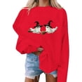 thumbnail image 3 of Trikvn Women's Funny Halloween Sweaters Crewneck Long Sleeve Pullover Tops Witch Hat Ghost Riding Broom Graphic Shirts Fall Casual Festive Cozy Holiday Apparel, 3 of 5