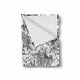 thumbnail image 2 of Floral Soft Flannel Fleece Throw Blanket, Detailed Engraving Look Spring Sketch Butterfly Flowers Leaves Print, Cozy Plush for Indoor and Outdoor Use, 60" x 80", Charcoal Grey and White, by Ambesonne, 2 of 6
