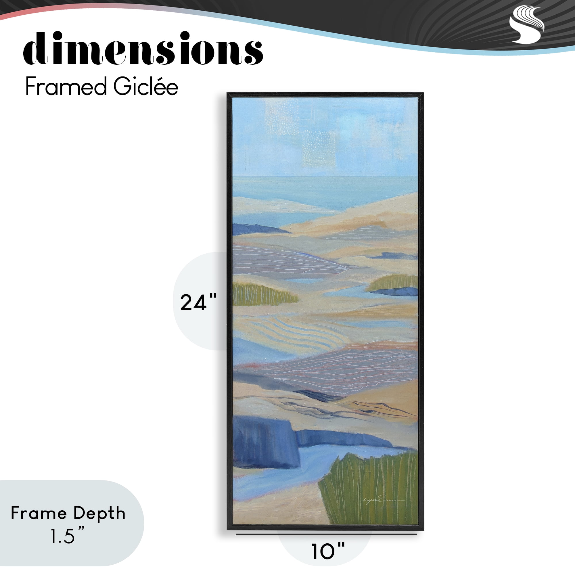 Stupell Industries Ebb & Flow Sand Dunes Black Framed Giclee Art, design by Lynn Ericson Fine Art