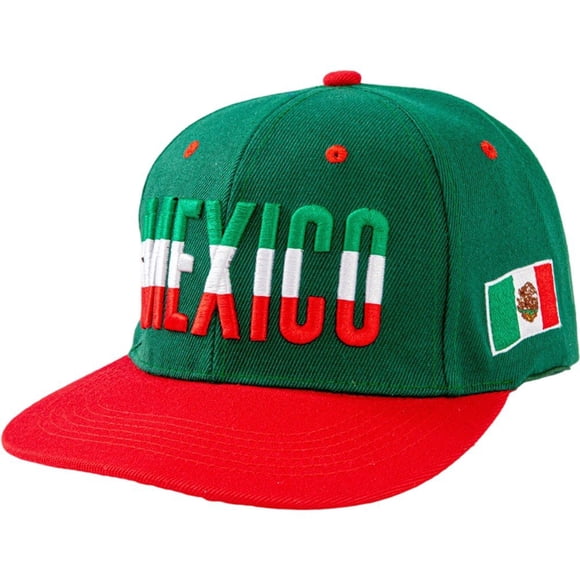 Jiibva Mexican Embroidered Baseball Cap Unisex Mexican Flag Hip Hop Hat Mexican Outdoor Recreational Sports Cap