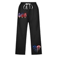 thumbnail image 3 of Womens Wide Leg Palazzo Pants Boho Floral 2025 Summer Beach Culottes Flowy Casual Trousers For Vacation Pants for Women Work Casual High Waist Elastic Womens Casual Pants with Pockets plus Size Yoga, 3 of 3
