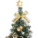 thumbnail image 3 of Mini árbol de Navidad artificial, pequeño árbol de Navidad con luces LED, mini árbol de escritorio Decoración para oficina Bar comercial 40cm, dorado, 3 of 5