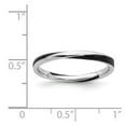 thumbnail image 2 of 925 Sterling Silver Polished Twisted Black Enameled 2.5 x 2.25mm Stackable Ring Size 7 Stackable Ring for Women, 2 of 2
