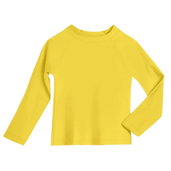 Boys UPF 50  Recycled Nylon Long Sleeve Rashguard | Yellow