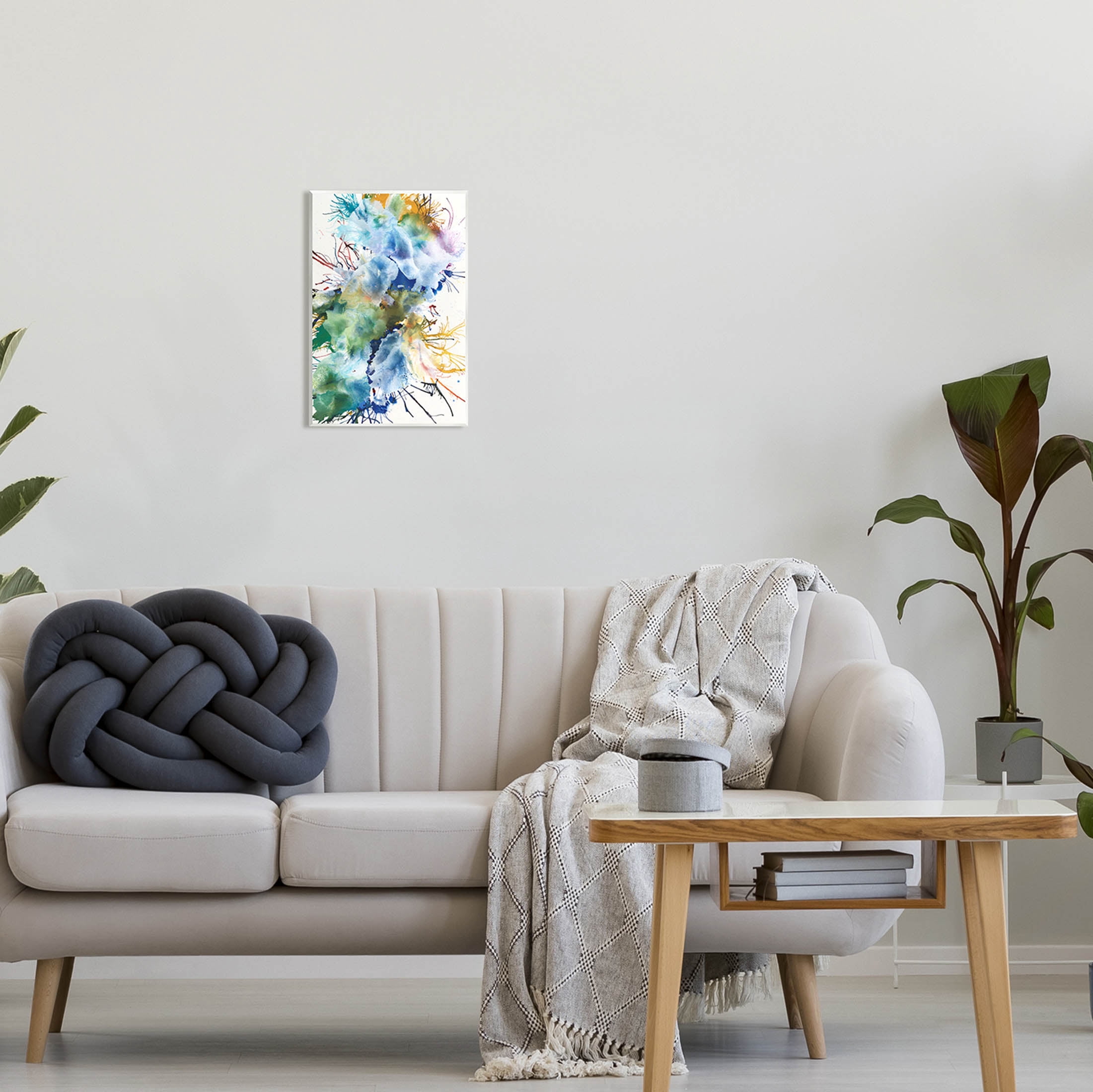 Stupell Industries Chaotic Abstract Rainbow Shapes Graphic Art Unframed Art Print Wall Art, Design by Jodi Fuchs