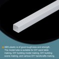 thumbnail image 3 of Unique Bargains 20pcs 20' Plastic Model Tube ABS, Solid Square Bar 0.2'x0.2' White Easy Processing Model Making DIY, 3 of 5