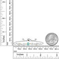 thumbnail image 3 of Gem Stone King 925 Silver and 10K Yellow Gold Blue Apatite and White Moissanite and Lab Grown Diamond Tennis Bracelet for Women By Keren Hanan (1.56 cttw, Adjustable up To 9 inch), 3 of 3