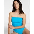 thumbnail image 5 of Time and Tru Women's and Women's Plus Ribbed Bandeau One Piece Swimsuit, Sizes XS-3X, 5 of 6