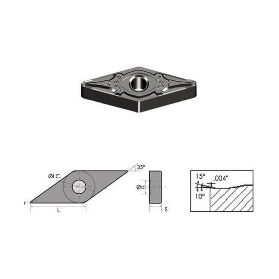 Hhip VNMG-332-EM NC-TiAIN Coated Carbide Insert 6051-0332