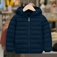thumbnail image 4 of dazeni Big Boys 4-15 Years Winter Puff Jackets Lightweight Full Zip Quilted Coat Warm Loose Casual Outwear with Hood Navy 170, 4 of 6