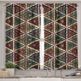 thumbnail image 2 of Ambesonne African Valance & Curtain, Geometric Grunge Mosaic, 55"x30", Multicolor, 2 of 6
