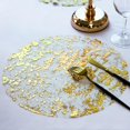 100 Pack Disposable Placemats Foil 13 Inch Round Pressed Fall Table ...
