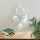 thumbnail image 5 of Colgante grande con plumas, estilo boho, tejido indio, ideal para decorar el dormitorio, fiestas o habitaciones de estudiantes. blanco, 5 of 7