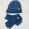 thumbnail image 4 of YAYUBA Womens Winter Beanie Scarf Gloves Set, Pom Pom Hat with Warm Lined Long Knit Scarf Touchscreen Gloves for Cold Weather, 4 of 4