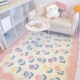 thumbnail image 3 of Alfombra Retro Ins, sencilla, creativa, flores rústicas, sala de estar, mesa de centro moderna, manta, hogar, sofá, dormitorio, alfombrillas, 3 of 4