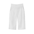 thumbnail image 3 of Women's Knee Length Bermuda Yoga Shorts, High Waisted Loose Wide Leg Summer Shorts with Pockets, Stretchy Athletic Gym Shorts for Casual Workout Daily Wear White XL, 3 of 5