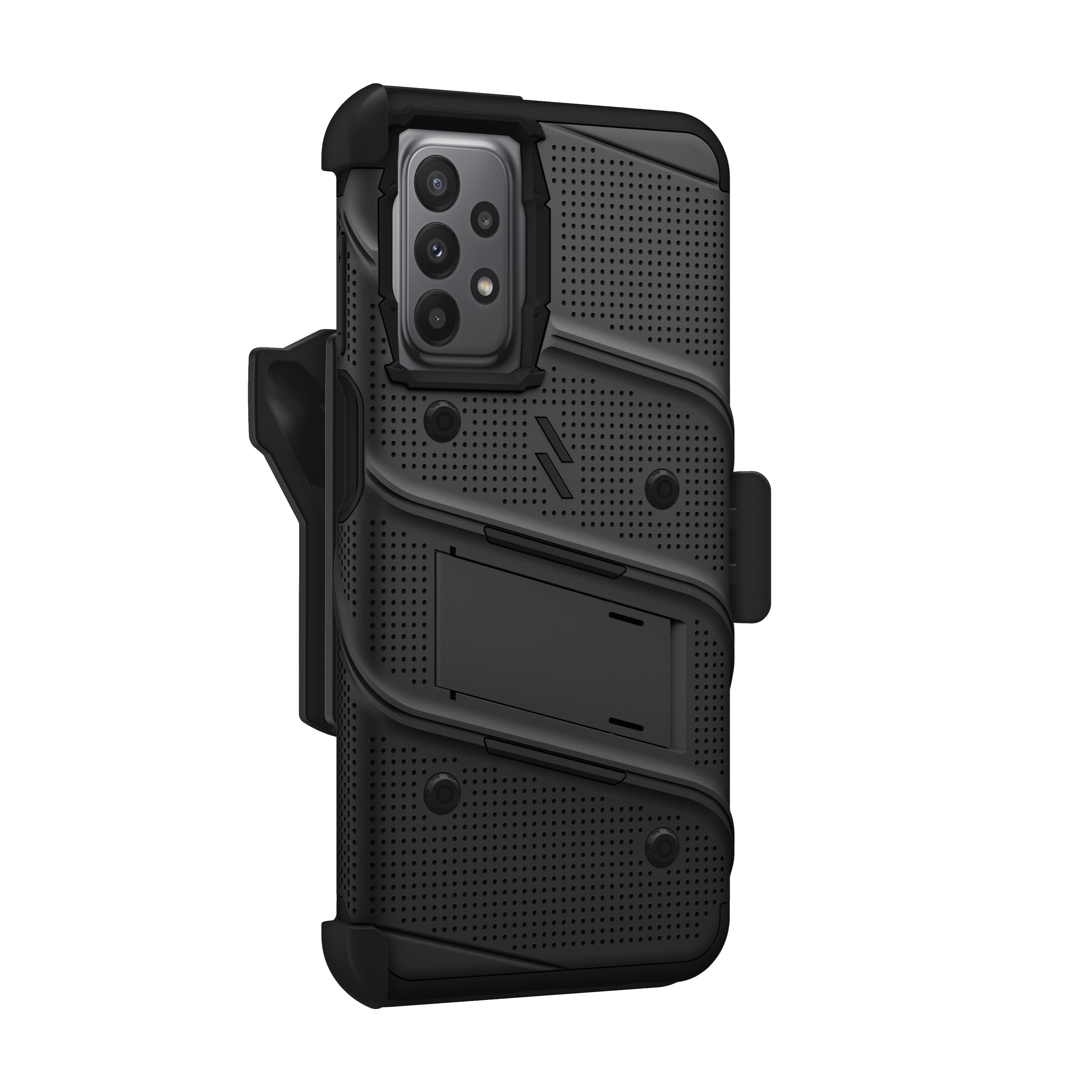 ZIZO BOLT Bundle for Galaxy A23 5G Case with Screen Protector Kickstand Holster Lanyard - Black