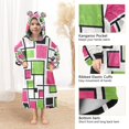 thumbnail image 3 of FORMRS Wearable Blanket Hoodie with Sleeves for Kids Cozy Flannel Sweatshirt, Abstract Geometric, 3 of 7