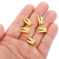 thumbnail image 4 of Colgantes de letras, 50 piezas de colgantes de alfabeto para hacer joyas, pulseras, dorado, M, 4 of 6