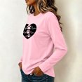 thumbnail image 3 of ZGRBOU Womens Dog Paw Love Print Cotton Sweatshirts Long Sleeve Crewneck Casual T-Shirts Puppy Lover Pullover Tee, 3 of 6