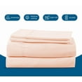 thumbnail image 5 of 4-Piece Full Sleeper Sofa Sheet Set, 100% Egyptian Cotton, 800 Thread Count, Fits 6" Deep Pull-Out Couch Mattress (54" x 72") - Peach Solid, 5 of 5