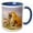Blue/White, variant on 3drose, Colorado, Breckenridge. Red Foxes - Us06 Bja0058 - Jaynes Gallery, 11oz Two-tone Black Mug