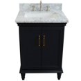 thumbnail image 5 of 25 in. Single Wooden Vanity  Dark Gray with White Carrara Rectangle Sink, 5 of 11