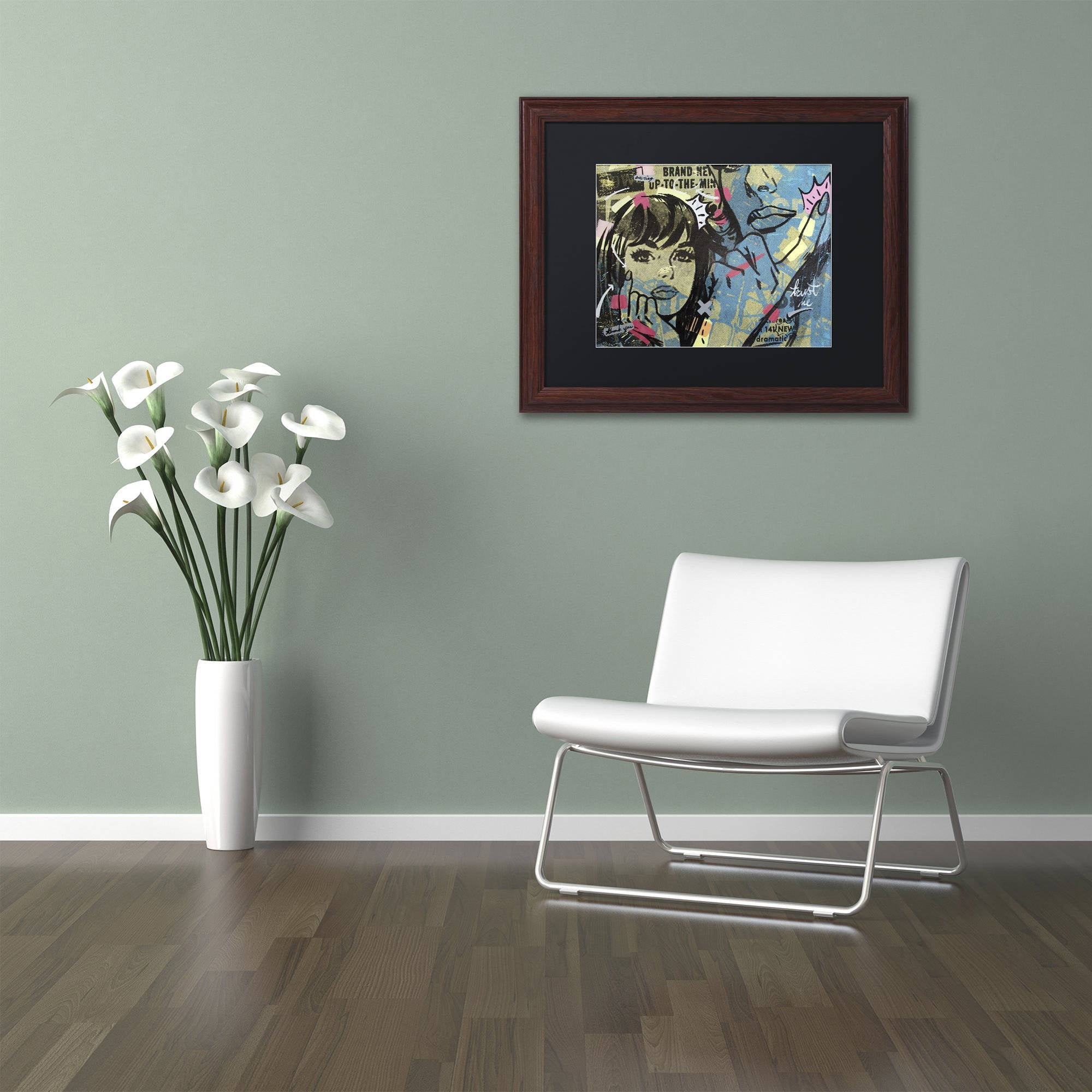 Dan Monteavaro 'New Dramatic' Black Matted Framed Art