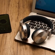 Bluetooth Headphones Active Noise Cancelling -45dB, 60H Playtime, Deep Bass and HiFi Stereo, Low Latency, Foldable,Black