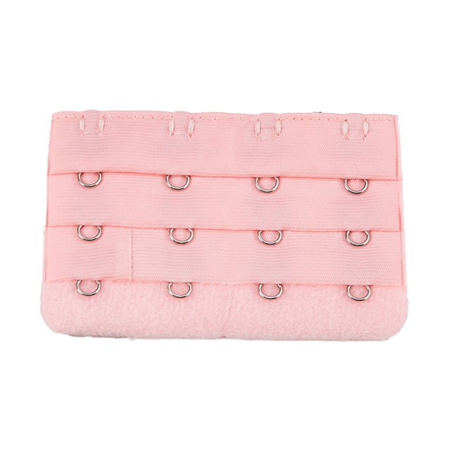 pitrice Extension Strap Bra Extenders Buckle 4 Hook Breathable Practical Accessories Adjustable Replacement 3 Rows Underwear light shrimp red